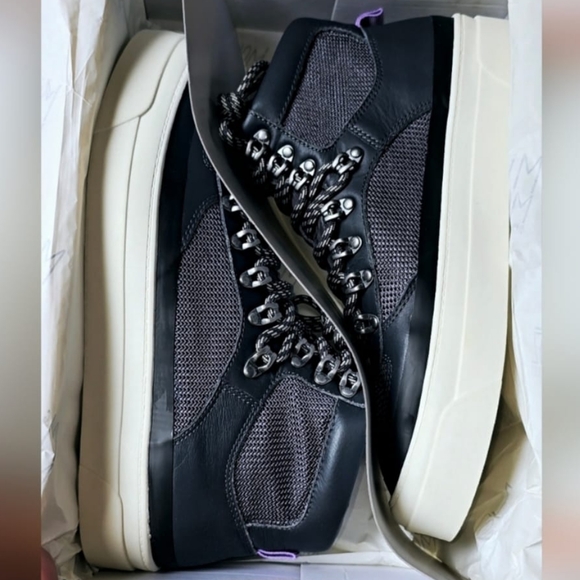 Miz Mooz Alpyne Sneakers Women's size 8.5 Slate Gray, blue Leather NWB Mid/Hi.- - Picture 11 of 13